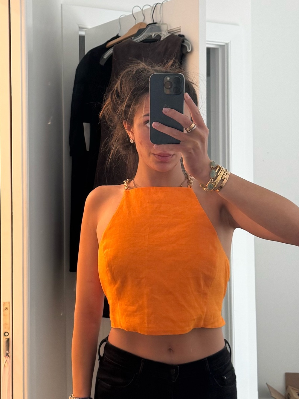 Cult gaia open back chain top XS